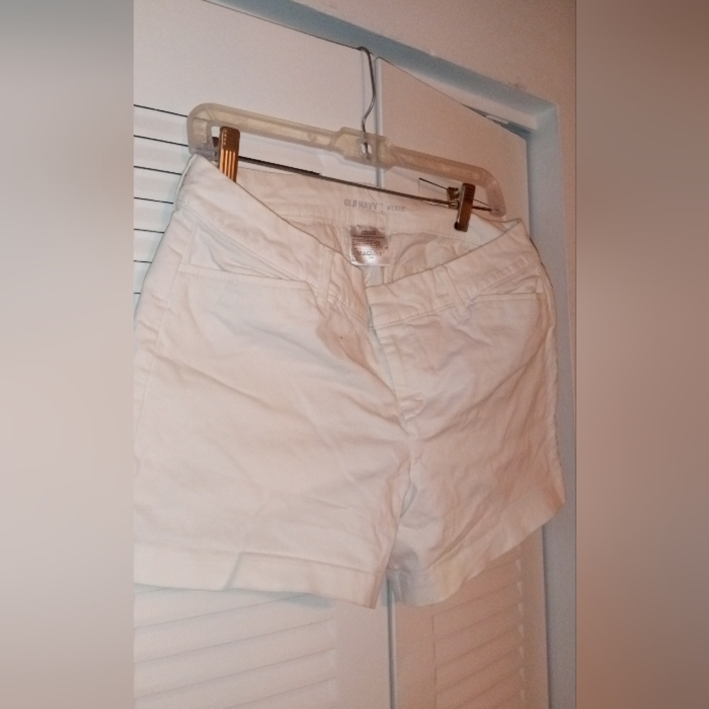 Women's  White Pixie Shorts - Picture 2 of 5